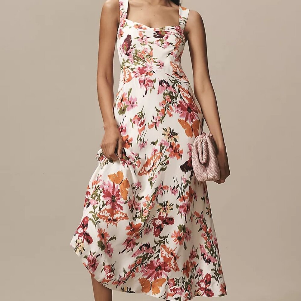 Anthropologie The Jocelyn Sleeveless Slip Midi Dress by Maeve